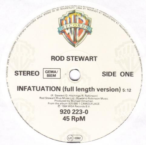 Rod Stewart - Infatuation | Warner Bros. Records (920 223-0) - 3 Rod Stewart - Infatuation | Warner Bros. Records (920 223-0) - 3