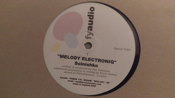 Solnishko - Melody Electroniq | FY Audio (FYAUD 1205)