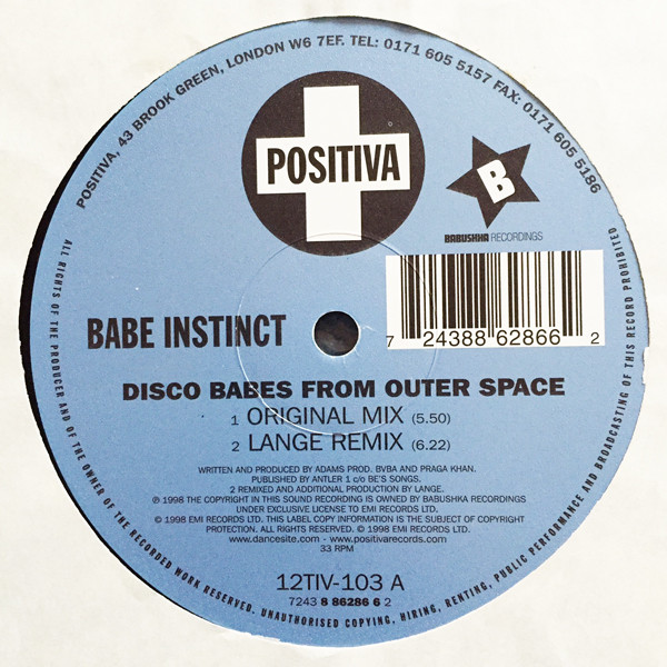 Babe Instinct - Disco Babes From Outer Space | Positiva (12TIV-103) - 2 Babe Instinct - Disco Babes From Outer Space | Positiva (12TIV-103) - 2