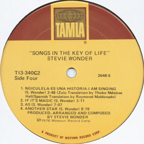 Stevie Wonder - Songs In The Key Of Life | Tamla (T13-340C2) - 8