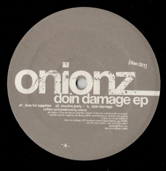 Onionz - Doin Damage EP | Dae Recordings (dae 001) - main