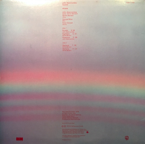 John Abercrombie Quartet - Arcade | ECM Records (ECM-1-1133) - 2