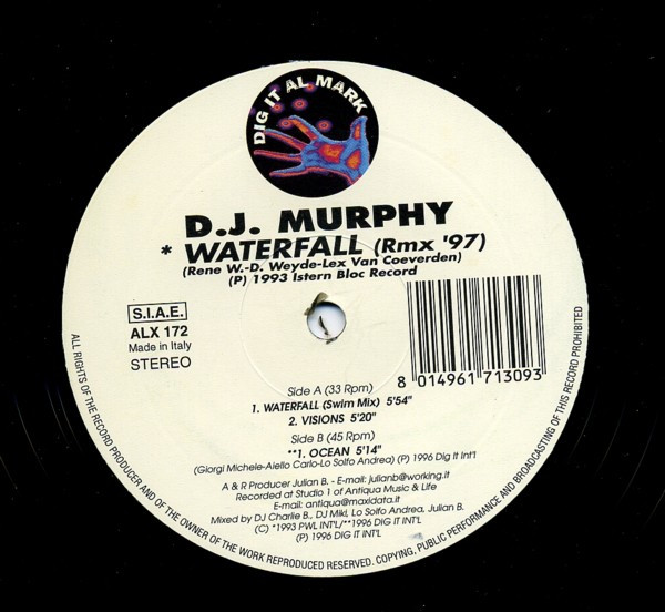 DJ Murphy - Waterfall (Rmx '97) | Dig It Al Mark (ALX 172) - 3