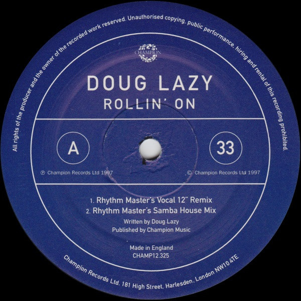Doug Lazy - Rollin' On | Champion (CHAMP12.325) - 3