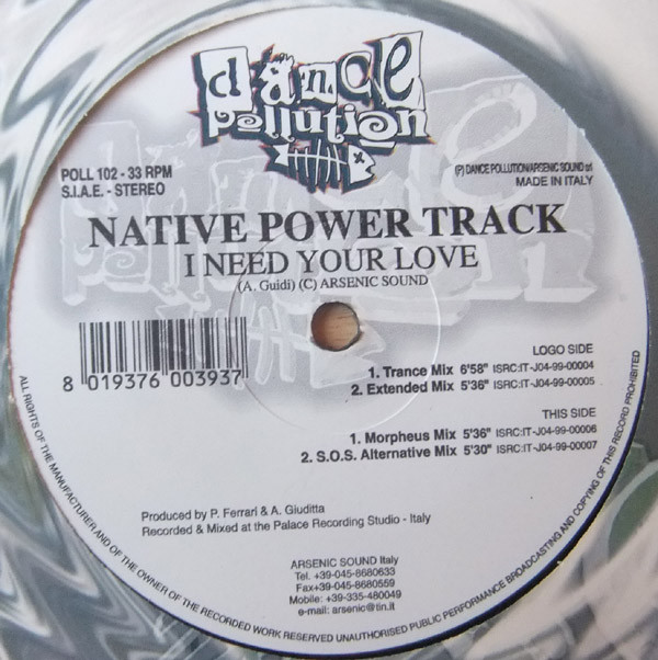 Native Power Track - I Need Your Love | Dance Pollution (POLL 102) - main