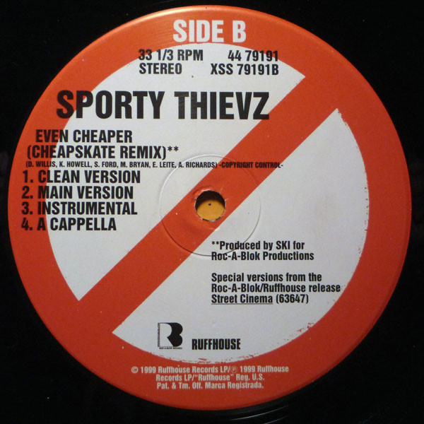 Sporty Thievz - No Pigeons | Ruffhouse Records (44 79191) - 4 Sporty Thievz - No Pigeons | Ruffhouse Records (44 79191) - 4