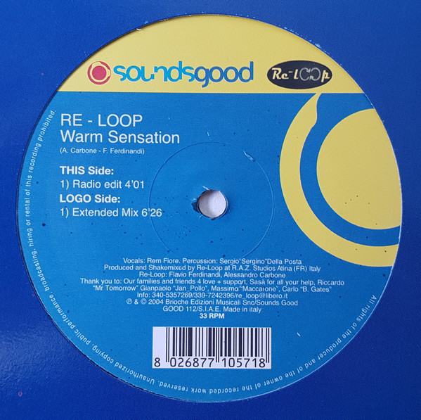 Re-Loop - Warm Sensation | Sounds Good (GOOD 112) - 3
