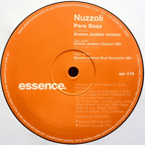 Nuzzoli - Para Goza (Groove Junkies Remixes) | Essence Records (esr 016) - 2 Nuzzoli - Para Goza (Groove Junkies Remixes) | Essence Records (esr 016) - 2