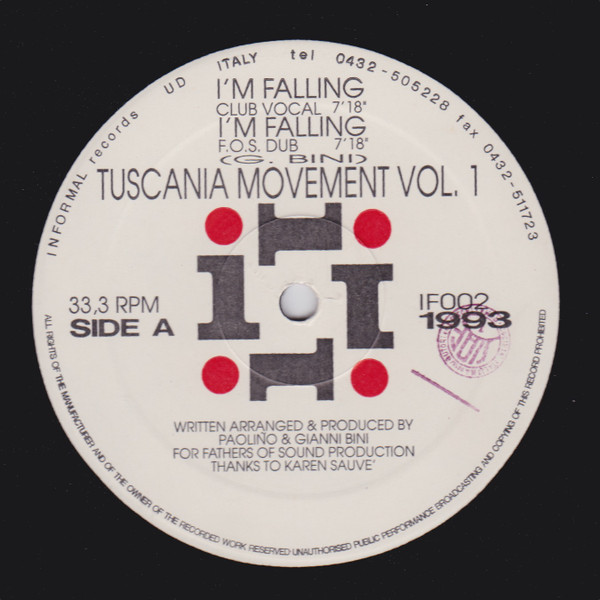 Paoliño & Gianni Bini - Tuscania Movement Vol. 1 - I'm Falling | Informal Records (IF002) - 2 Paoliño & Gianni Bini - Tuscania Movement Vol. 1 - I'm Falling | Informal Records (IF002) - 2