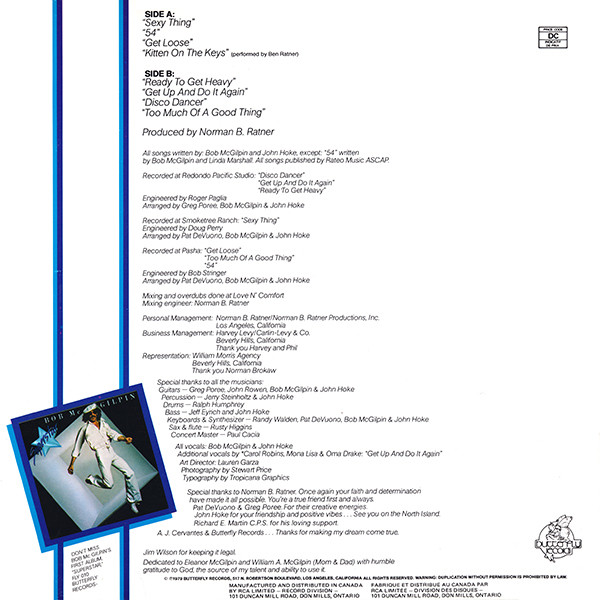 Bob McGilpin II - Get Up | Butterfly Records (FLY 3104) - 2 Bob McGilpin II - Get Up | Butterfly Records (FLY 3104) - 2