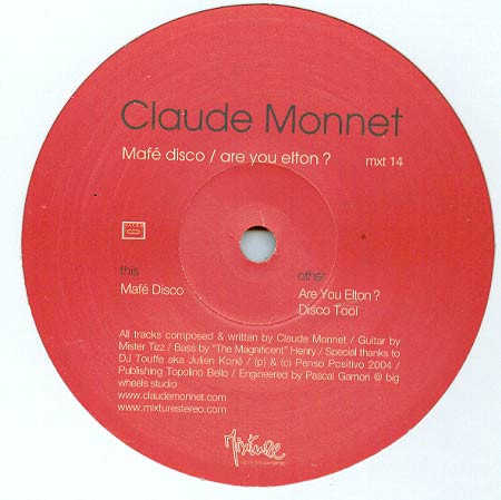 Claude Monnet - Mafé Disco / Are You Elton? | Mixture Stereophonic (mxt 14) - 2 Claude Monnet - Mafé Disco / Are You Elton? | Mixture Stereophonic (mxt 14) - 2