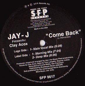 Jay-J Presents Clay Acox - Come Back | SFP Records (SFP 9617) - 2 Jay-J Presents Clay Acox - Come Back | SFP Records (SFP 9617) - 2