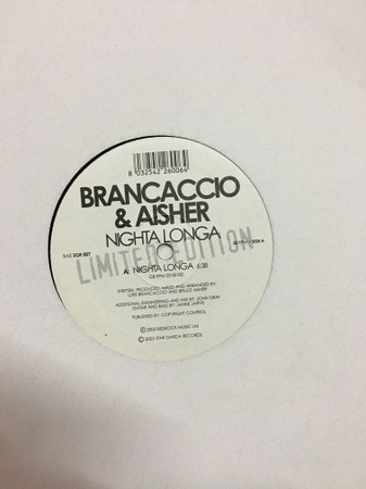 Brancaccio & Aisher - Nighta Longa | Bedrock Records (SGR 007) - main