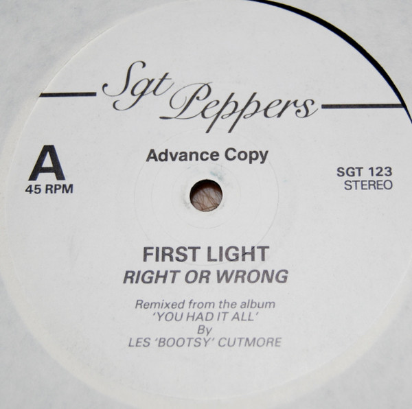 First Light - Right Or Wrong | Sgt Peppers (SGT 123) - main