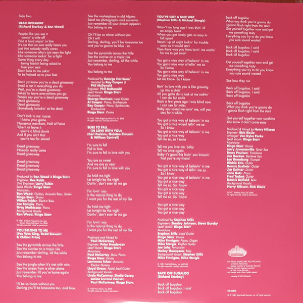 Ringo Starr - Stop And Smell The Roses | Culture Factory USA, Inc. (CFU01234) - 4 Ringo Starr - Stop And Smell The Roses | Culture Factory USA, Inc. (CFU01234) - 4