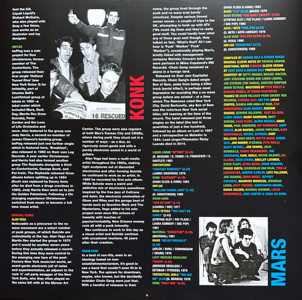 Various - New York Noise (Dance Music From The New York Underground 1977-1982) | Soul Jazz Records (SJR LP529C) - 11 Various - New York Noise (Dance Music From The New York Underground 1977-1982) | Soul Jazz Records (SJR LP529C) - 11