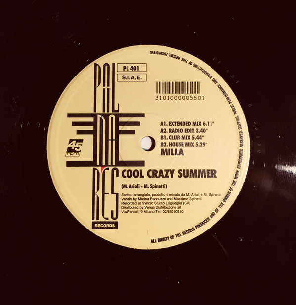 Milla - Cool Crazy Summer | Palmares Records (PL 401) - main Milla - Cool Crazy Summer | Palmares Records (PL 401) - main