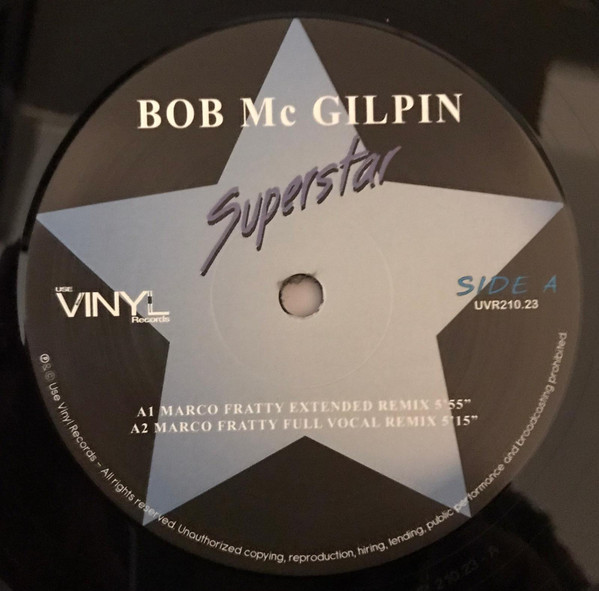 Bob Mc Gilpin - Superstar (Remix By Marco Fratty) | Use Vinyl Records (UVR210.23) - 3 Bob Mc Gilpin - Superstar (Remix By Marco Fratty) | Use Vinyl Records (UVR210.23) - 3