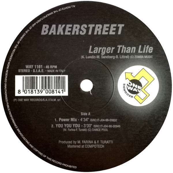 Bakerstreet - Larger Than Life | One Way Records (WAY 1161) - 2 Bakerstreet - Larger Than Life | One Way Records (WAY 1161) - 2