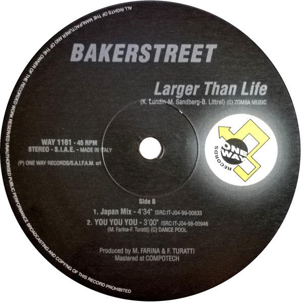 Bakerstreet - Larger Than Life | One Way Records (WAY 1161) - 3 Bakerstreet - Larger Than Life | One Way Records (WAY 1161) - 3