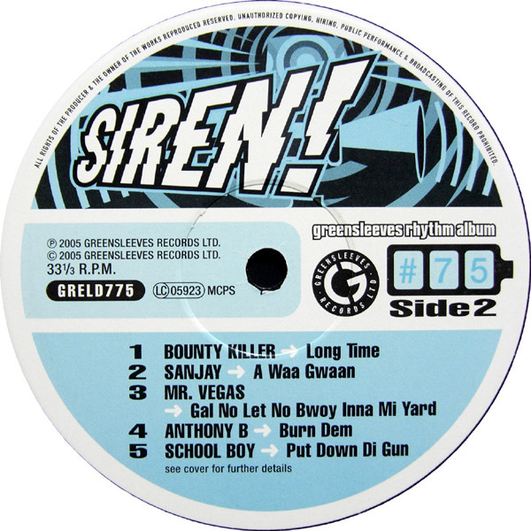 Various - Siren! | Greensleeves Records (GRELD 775) - 4 Various - Siren! | Greensleeves Records (GRELD 775) - 4