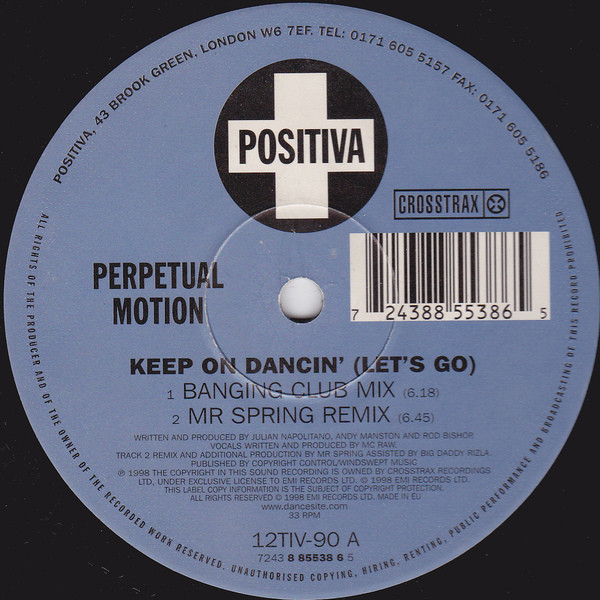Perpetual Motion - Keep On Dancin' (Let's Go) | Positiva (12TIV-90) - 3 Perpetual Motion - Keep On Dancin' (Let's Go) | Positiva (12TIV-90) - 3