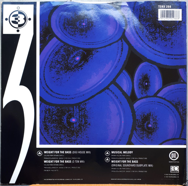 Unique 3 - Weight For The Bass / Musical Melody | 10 Records (TENX 298) - 2