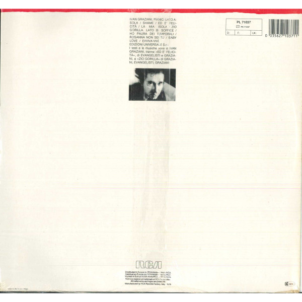 Ivan Graziani - Piknic | Numero Uno (PL 71037) - 4 Ivan Graziani - Piknic | Numero Uno (PL 71037) - 4
