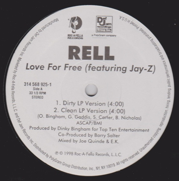 Rell - Love For Free | Roc-A-Fella Records (314 568 925-1) - 3