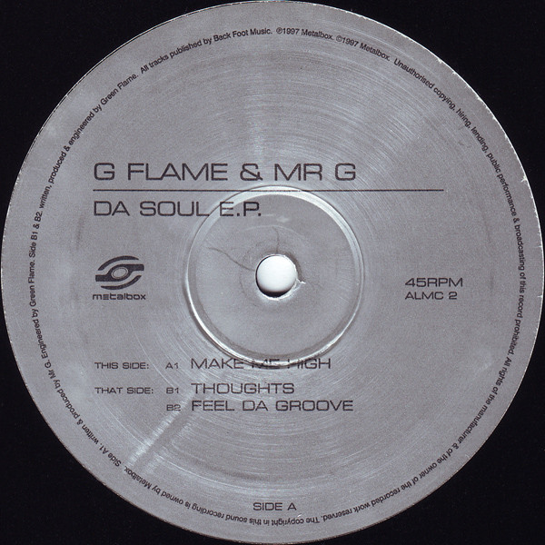 G Flame & Mr. G - Da Soul E.P. | Metalbox (ALMC 2)