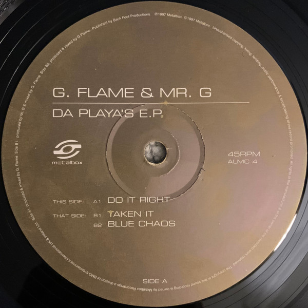 G Flame & Mr. G - Da Playa's E.P. | Metalbox (ALMC 4) - main G Flame & Mr. G - Da Playa's E.P. | Metalbox (ALMC 4) - main