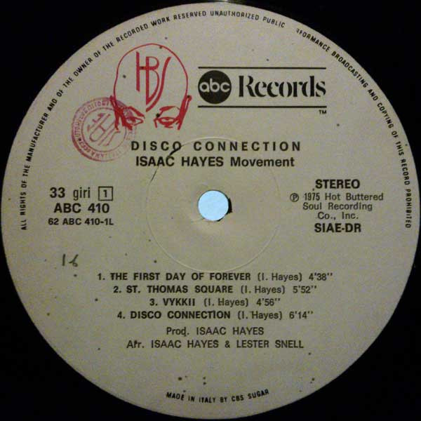 Isaac Hayes Movement - Disco Connection | HBS (ABC 410) - 3