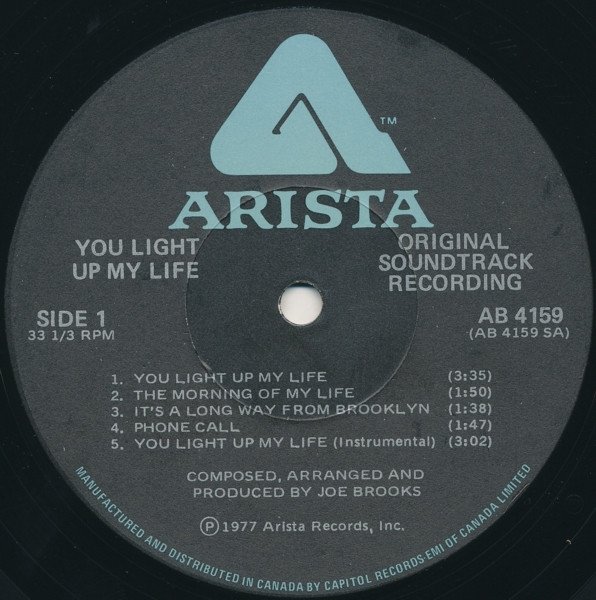 Joe Brooks - (Original Soundtrack) You Light Up My Life | Arista (AB 4159) - 3
