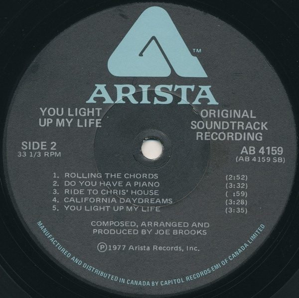 Joe Brooks - (Original Soundtrack) You Light Up My Life | Arista (AB 4159) - 4