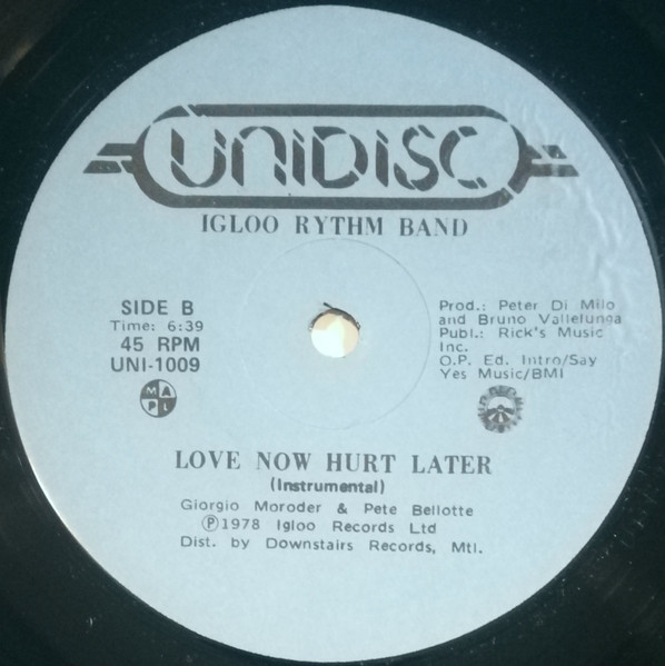 Ann Joy / Igloo Rythm Band - Love Now Hurt Later | Unidisc (UNI-1009) - 2