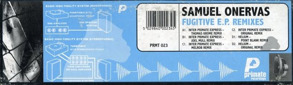 Samuel Onervas - Fugitive E.P. Remixes | Primate Recordings (PRMT 023) - 2 Samuel Onervas - Fugitive E.P. Remixes | Primate Recordings (PRMT 023) - 2