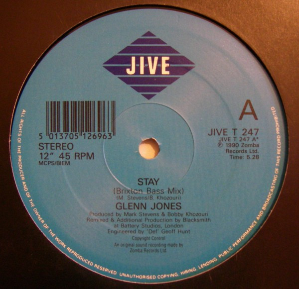 Glenn Jones - Stay | Jive (JIVE T 247) - 3 Glenn Jones - Stay | Jive (JIVE T 247) - 3