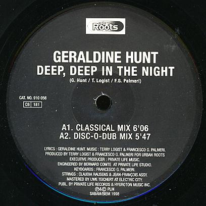 Geraldine Hunt - Deep, Deep In The Night | Urban Roots (910 056) - 3