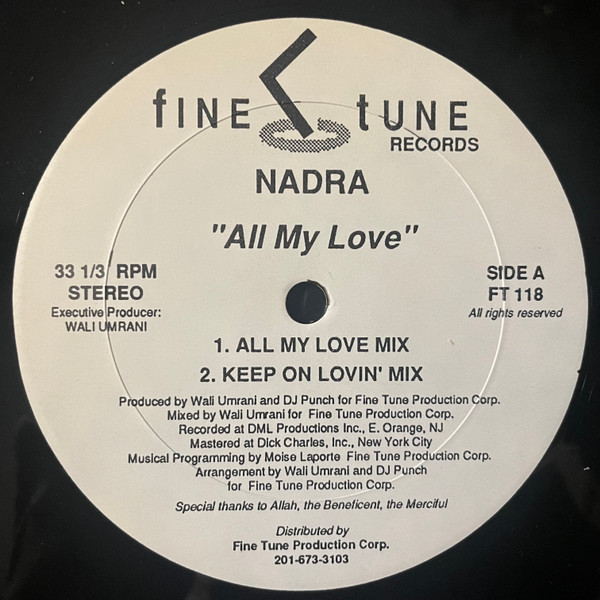 Nadra - All My Love | Fine Tune Records (FT 118) - main
