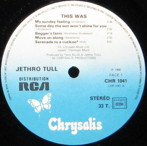 Jethro Tull - This Was | Chrysalis (CHR 1041) - 2 Jethro Tull - This Was | Chrysalis (CHR 1041) - 2