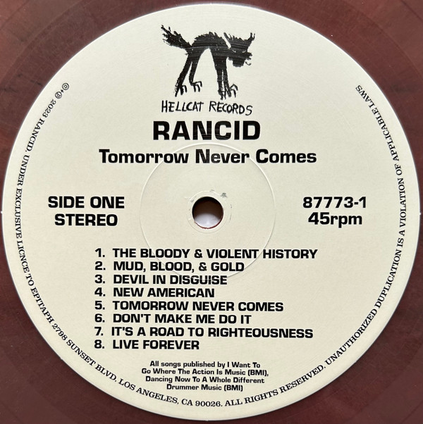 Rancid - Tomorrow Never Comes | Hellcat Records (87773-1) - 4 Rancid - Tomorrow Never Comes | Hellcat Records (87773-1) - 4