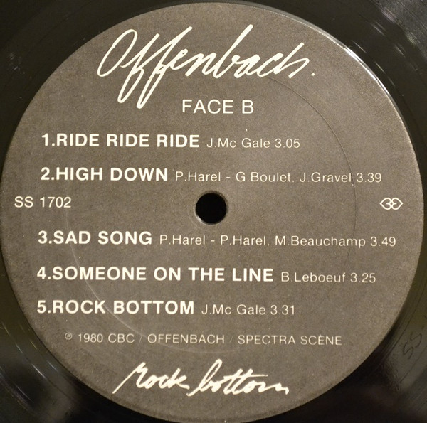 Offenbach - Rock Bottom [Vinyl] | Spectra Scène (SS 1702) - 4