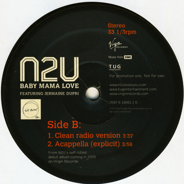 N2U Featuring Jermaine Dupri - Baby Mama Love | Virgin (7087 6 19061 1 0) - 3 N2U Featuring Jermaine Dupri - Baby Mama Love | Virgin (7087 6 19061 1 0) - 3