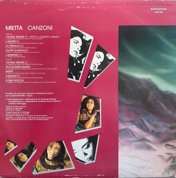 Mietta - Canzoni | Fonit Cetra (LPX 249) - 3