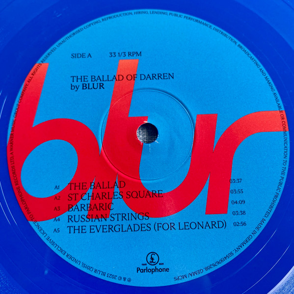 Blur - The Ballad Of Darren | Parlophone (505419766019) - 7 Blur - The Ballad Of Darren | Parlophone (505419766019) - 7