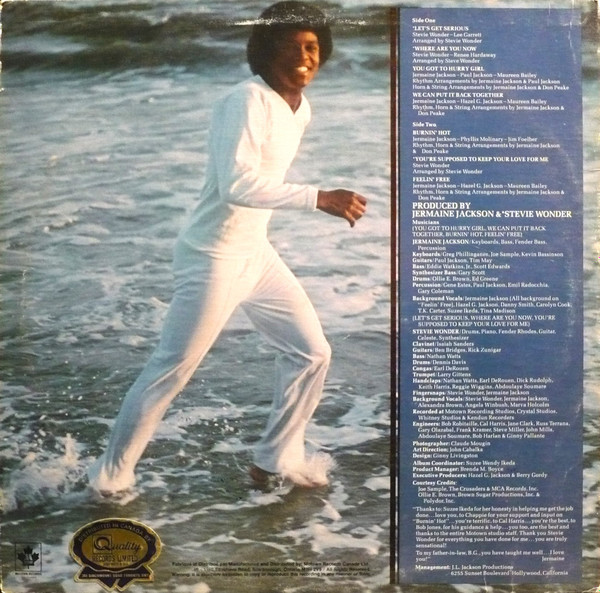 Jermaine Jackson - Let's Get Serious | Motown (M7-928R1) - 2