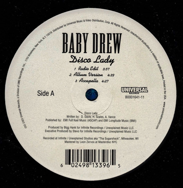 Baby Drew - Disco Lady | Universal Records (B0001641-11)