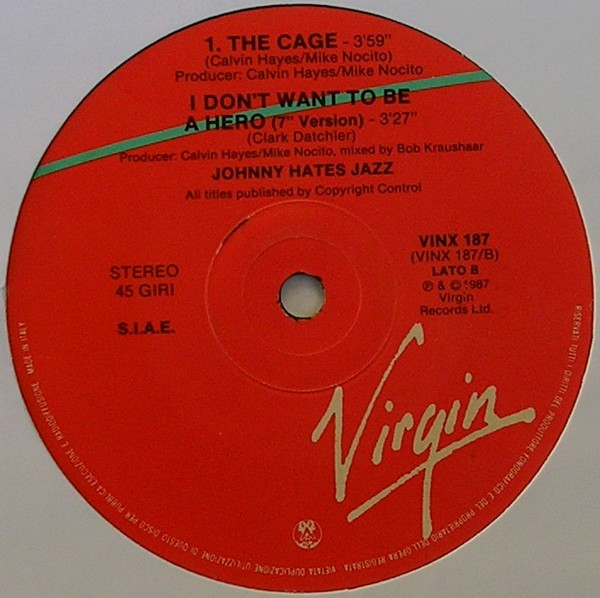Johnny Hates Jazz - I Don't Want To Be A Hero | Virgin (VINX 187) - 4