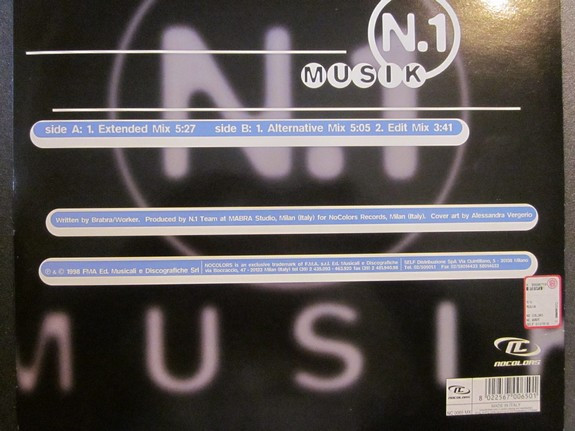 N.1 - Musik | No Colors (NC 0065 MX) - 2