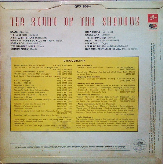 The Shadows - The Sound Of The Shadows | Columbia (QPX 8084) - 2 The Shadows - The Sound Of The Shadows | Columbia (QPX 8084) - 2
